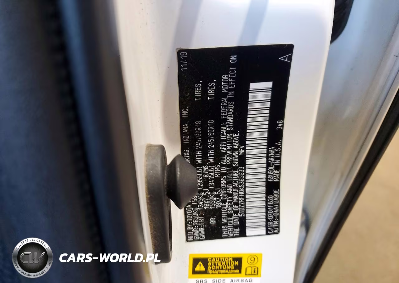 2019 Toyota Highlander Le VIN:5TDZZRFH0KS365633 - 13