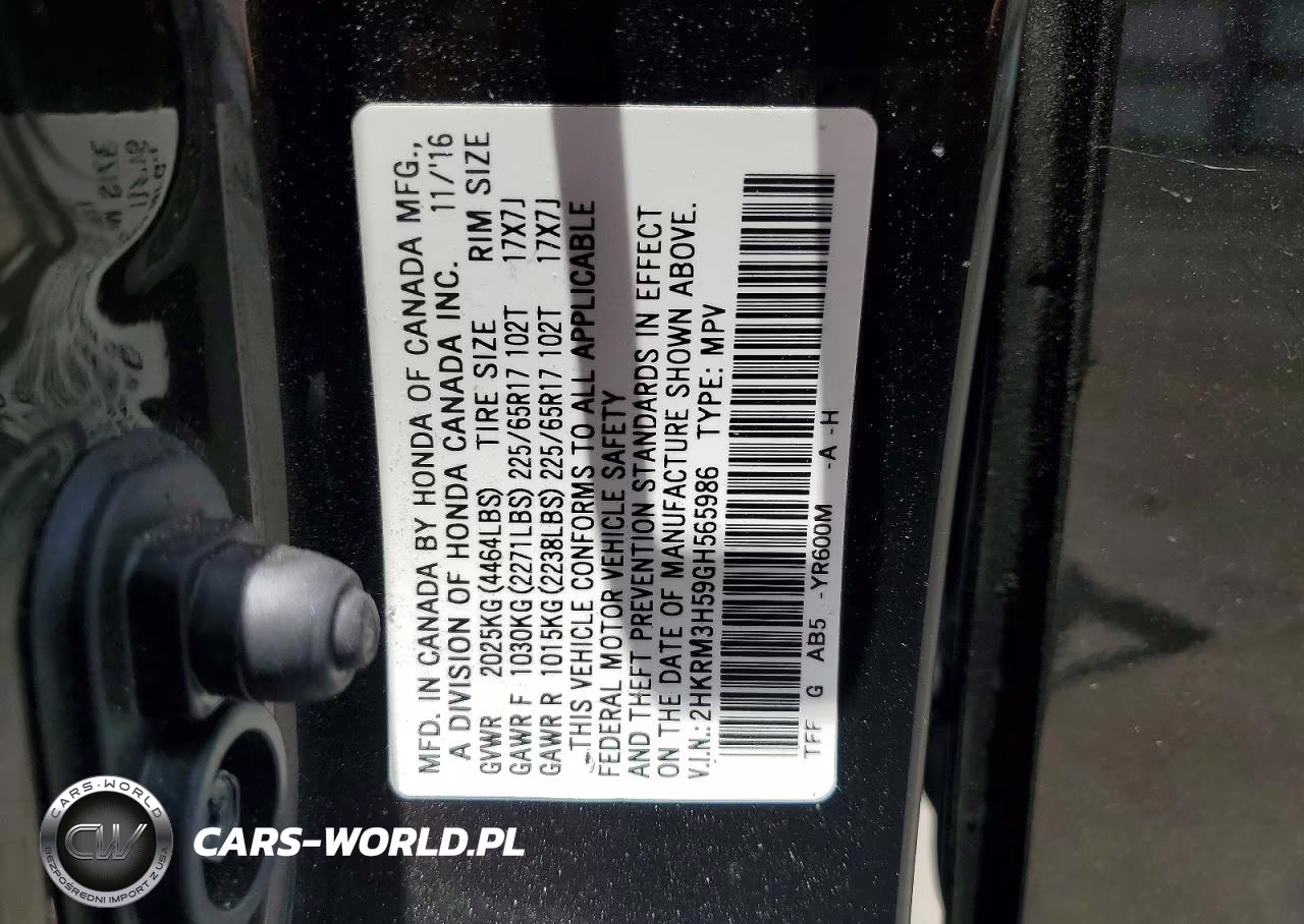 2016 Honda Cr-V Ex VIN:2HKRM3H59GH565986 - 13