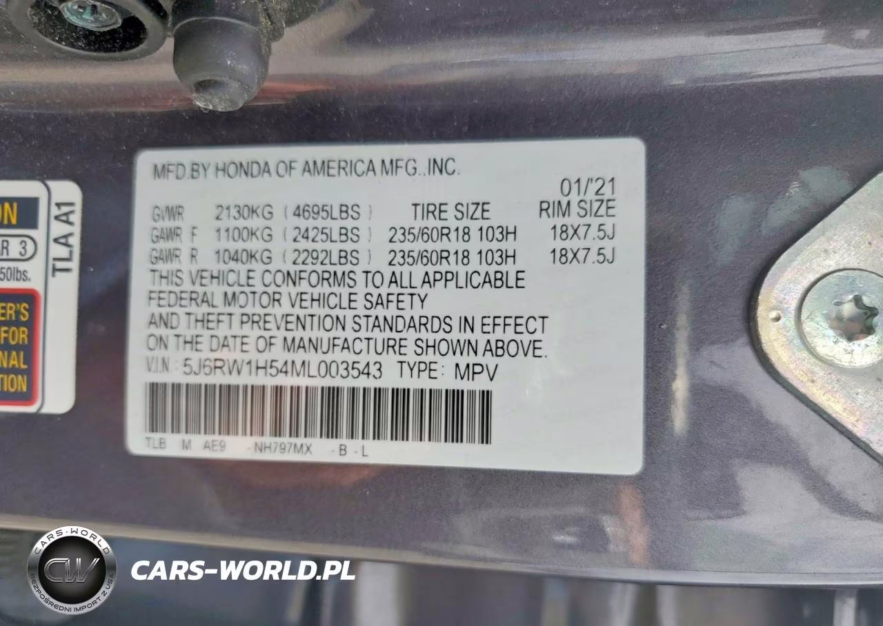 2021 Honda Cr-V Ex VIN:5J6RW1H54ML003543 - 13