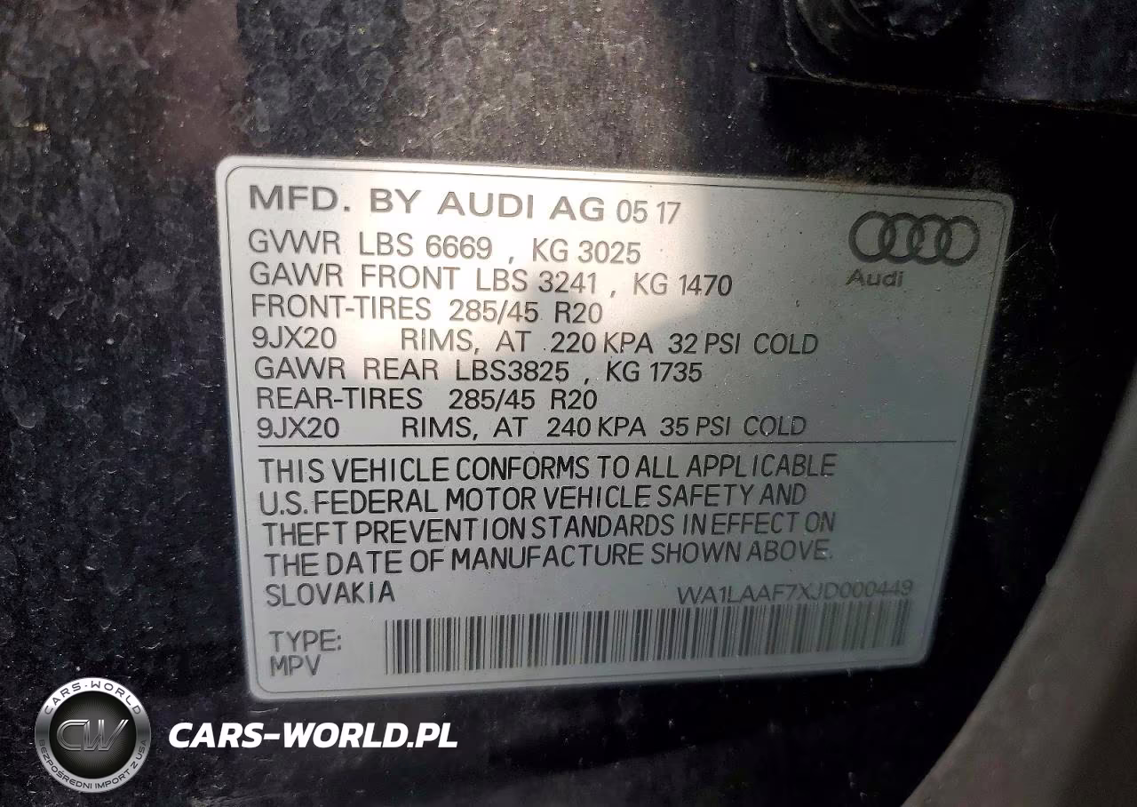 2018 Audi Q7 Premium Plus VIN:WA1LAAF7XJD000449 - 13