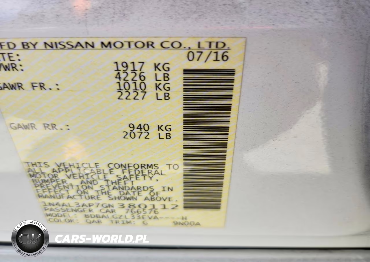 2016 Nissan Altima 2.5 S VIN:1N4AL3AP7GN380112 - 12