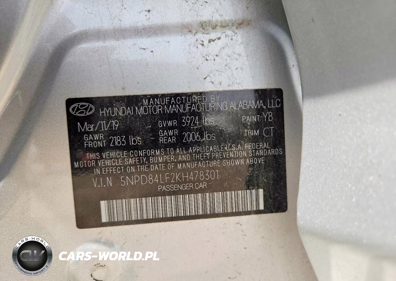 2019 Hyundai Elantra Sel VIN:5NPD84LF2KH478301 - 12