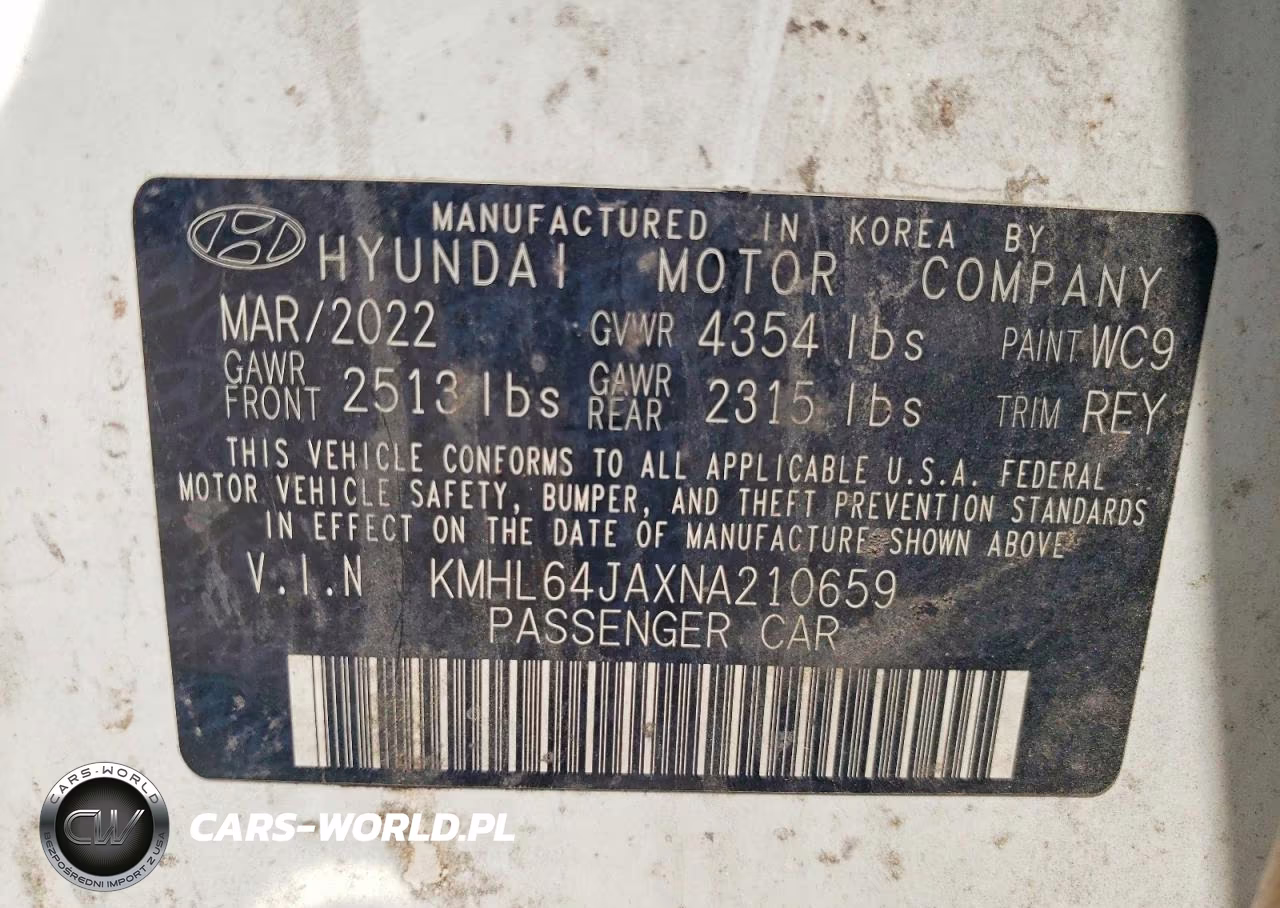 2022 Hyundai Sonata Sel VIN:KMHL64JAXNA210659 - 12