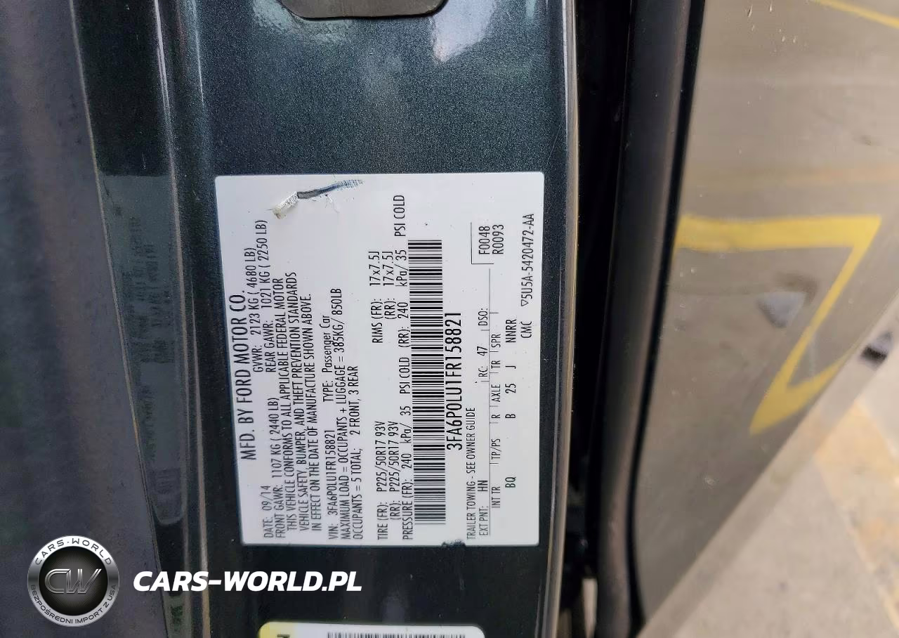 2015 Ford Fusion Se Hybrid VIN:3FA6P0LU1FR158821 - 12