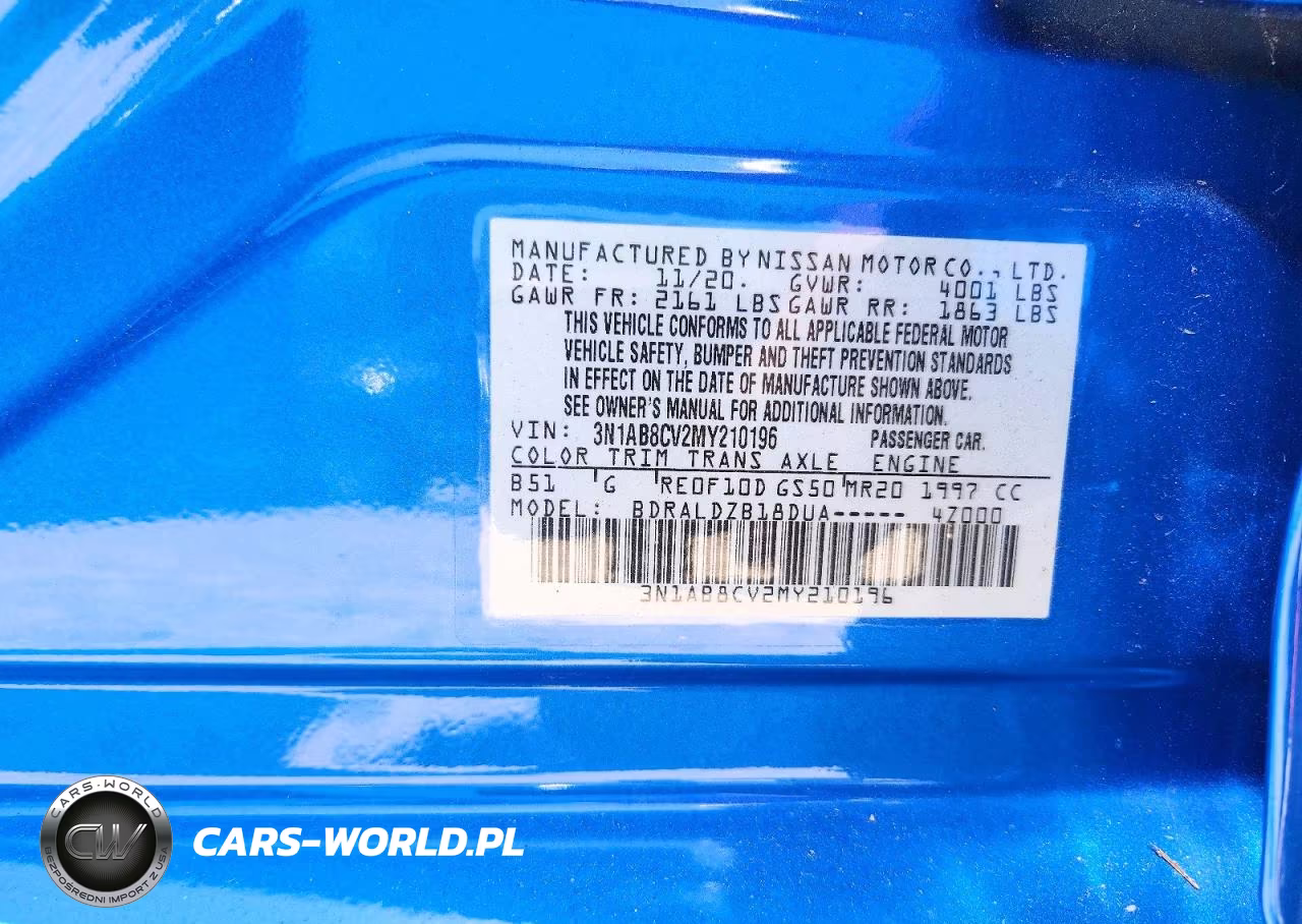 2021 Nissan Sentra Sv VIN:3N1AB8CV2MY210196 - 12