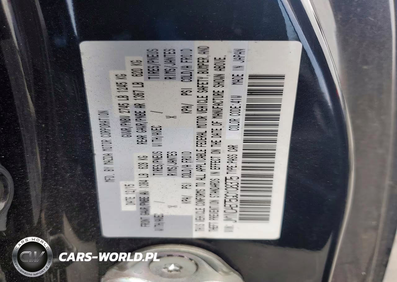 2016 Mazd Mx5 VIN:JM1NDAB75G0108375 - 12