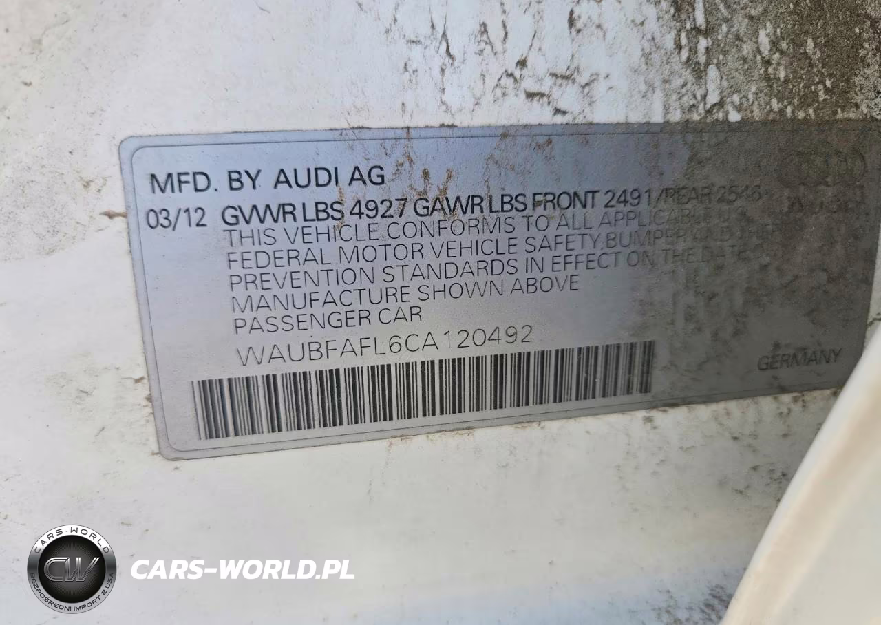 2012 Audi A4 Premium VIN:WAUBFAFL6CA120492 - 12