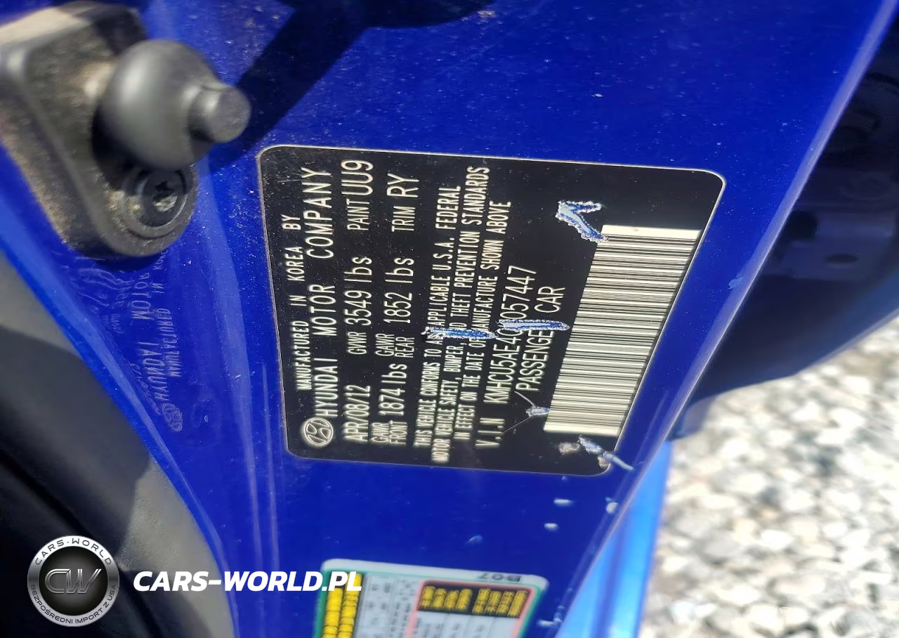 2012 Hyundai Accent Se VIN:KMHCU5AE4CU057447 - 14