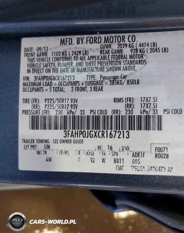 2012 Ford Fusion Sel VIN:3FAHP0JGXCR167213 - 12