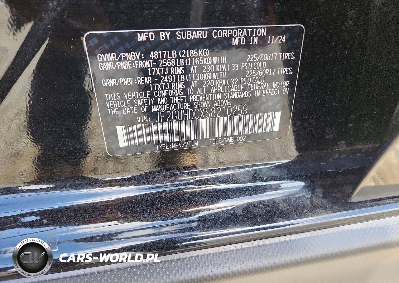 2025 Subaru Crosstrek Premium VIN:JF2GUHDCXS8210259 - 12