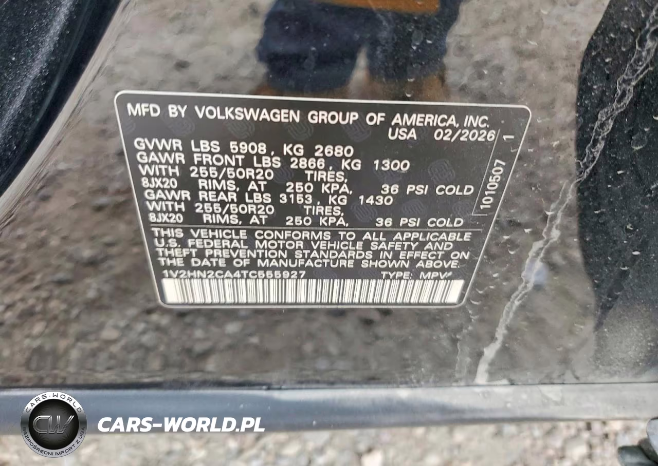 2026 Volkswagen Atlas Se W-Tech Pkg VIN:1V2HN2CA4TC555927 - 13