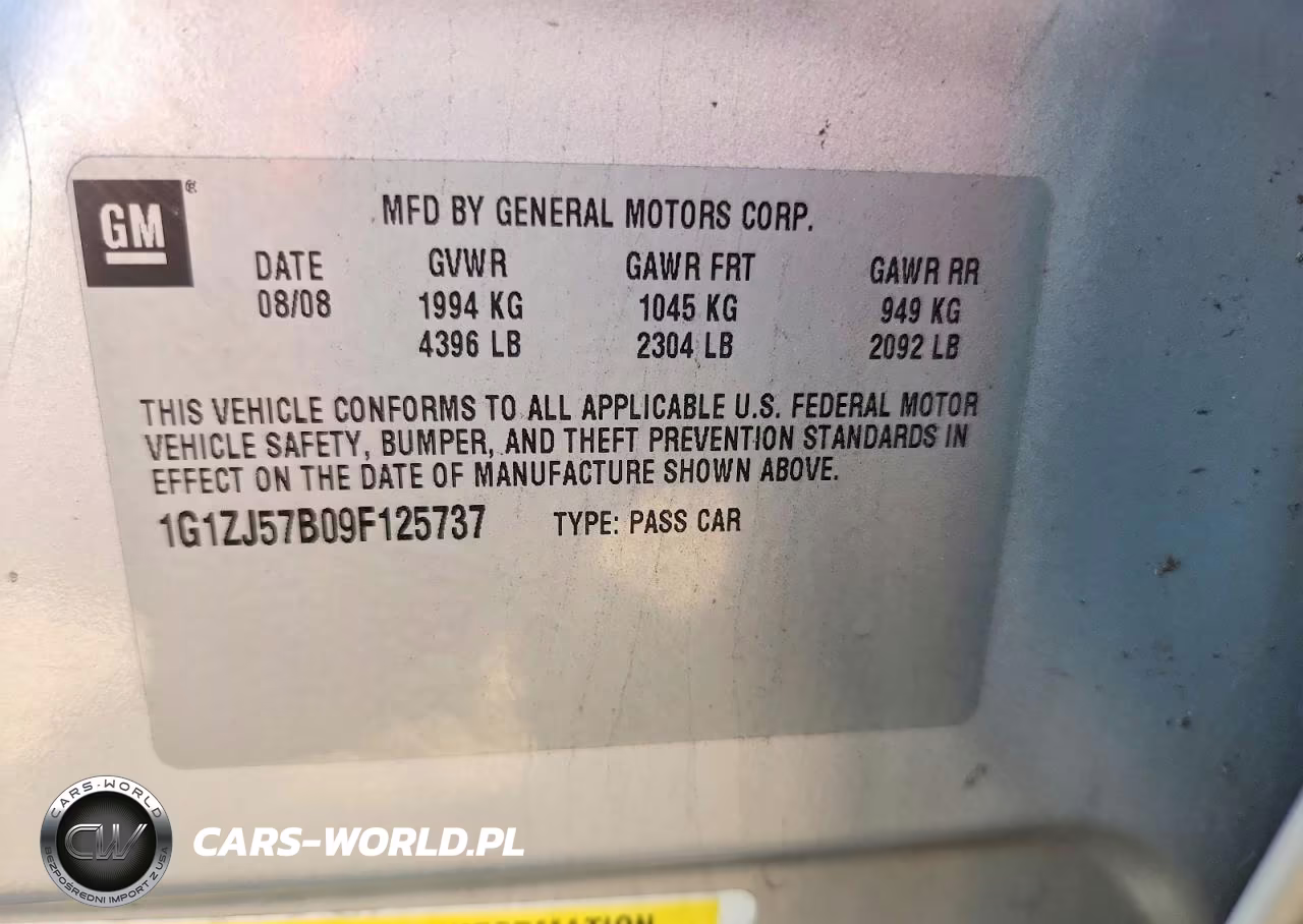 2009 Chevrolet Malibu 2Lt VIN:1G1ZJ57B09F125737 - 13