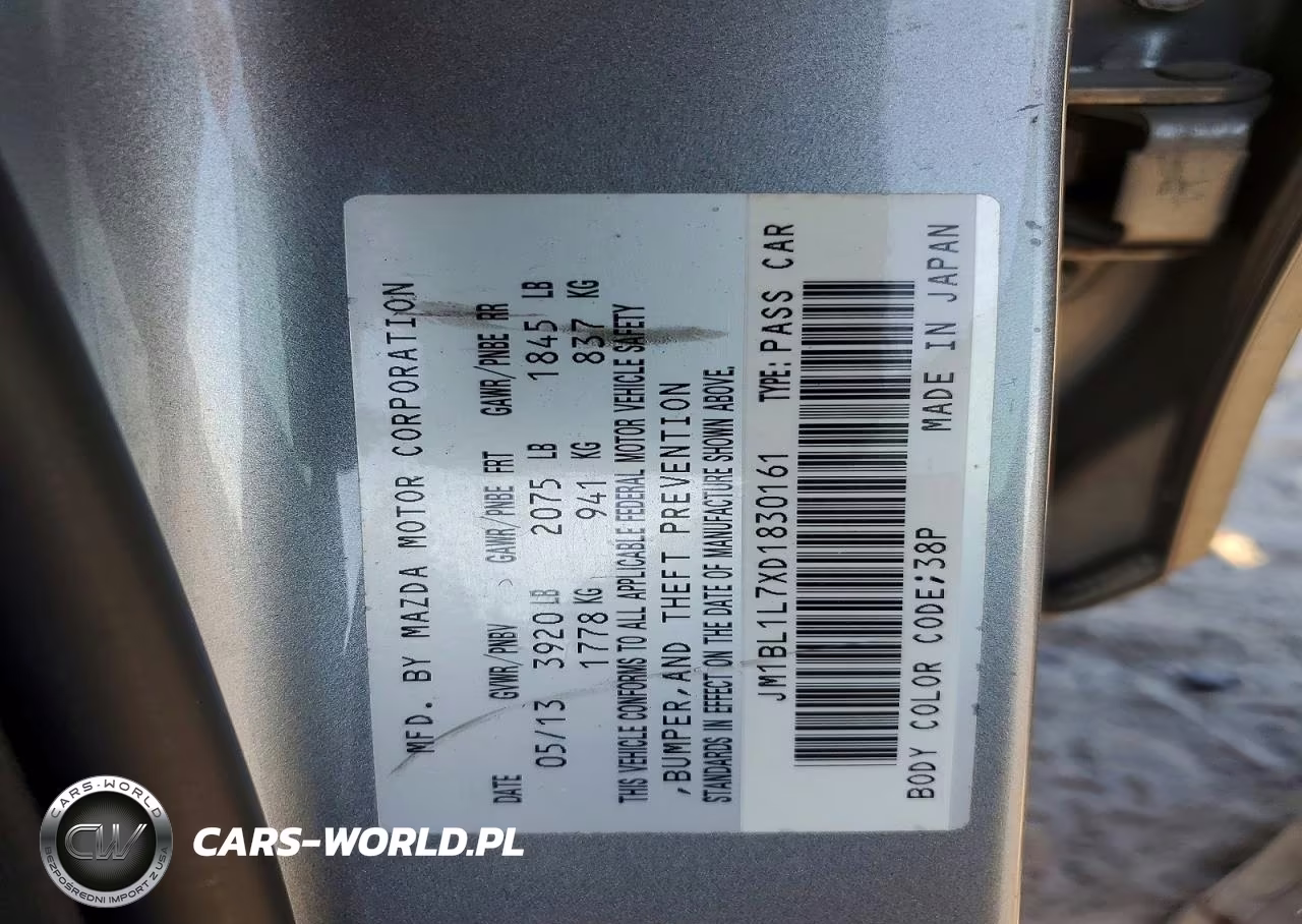 2013 Mazda 3 I VIN:JM1BL1L7XD1830161 - 12