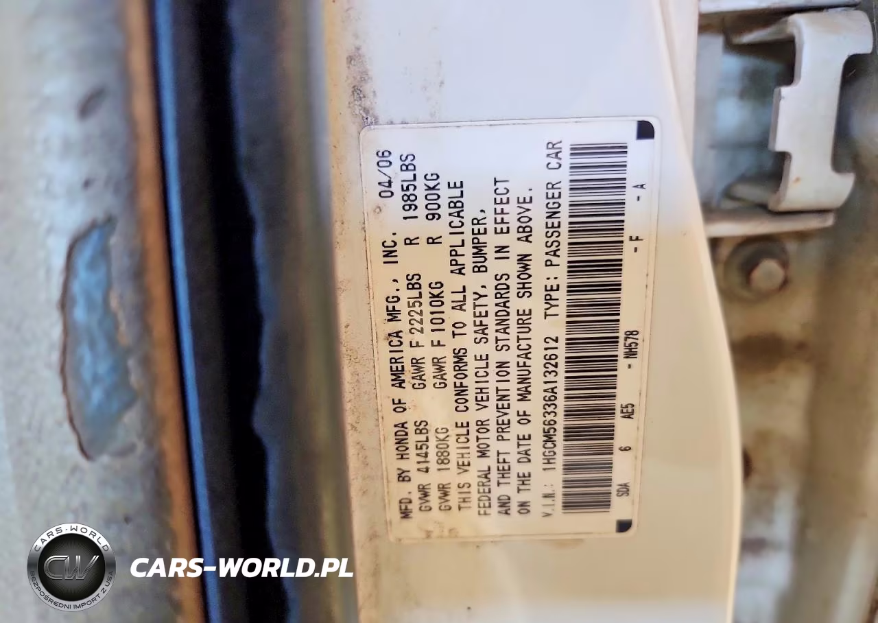 2006 Honda Accord Se VIN:1HGCM56336A132612 - 12