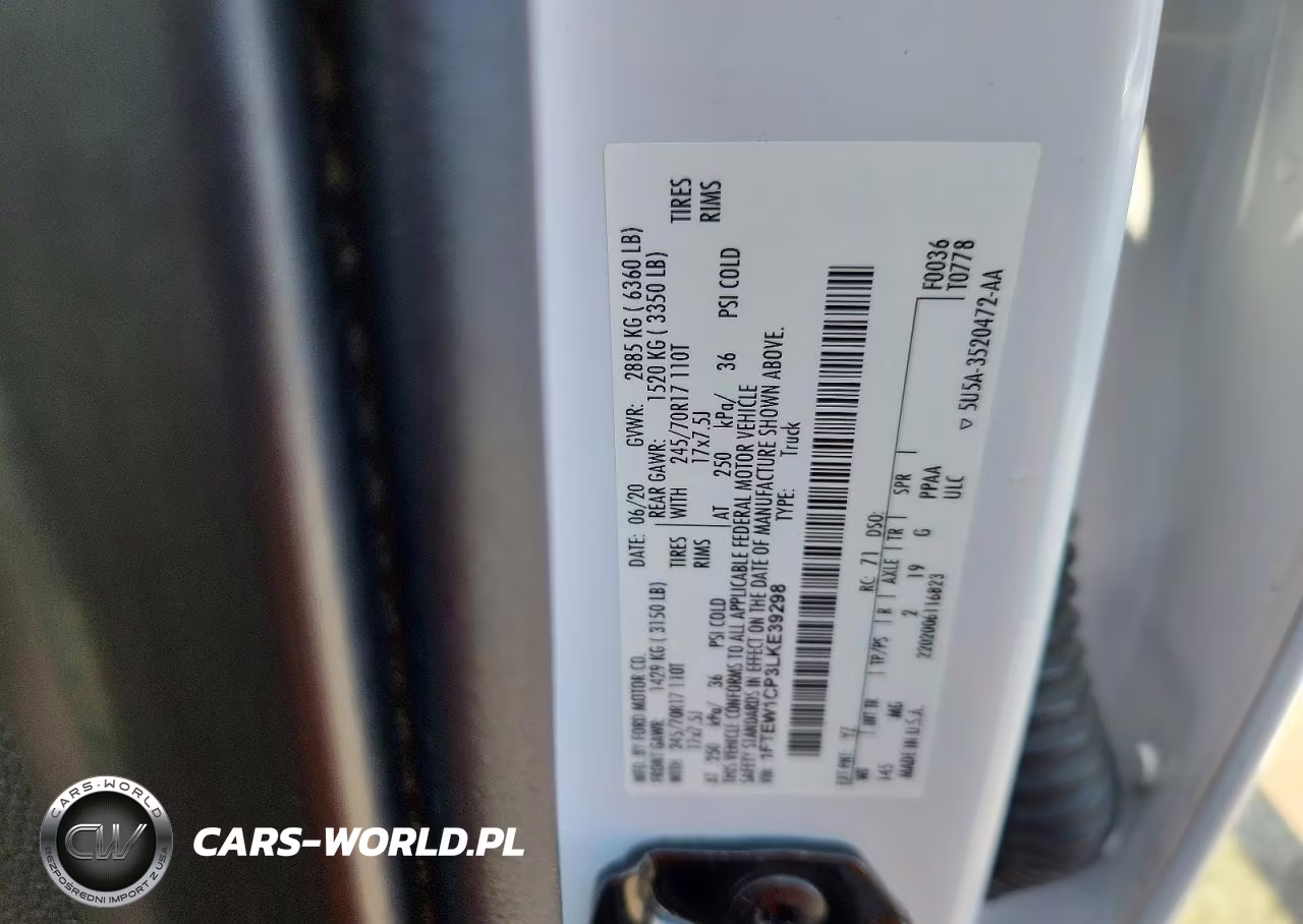 2020 Ford F150 Supercrew VIN:1FTEW1CP3LKE39298 - 13