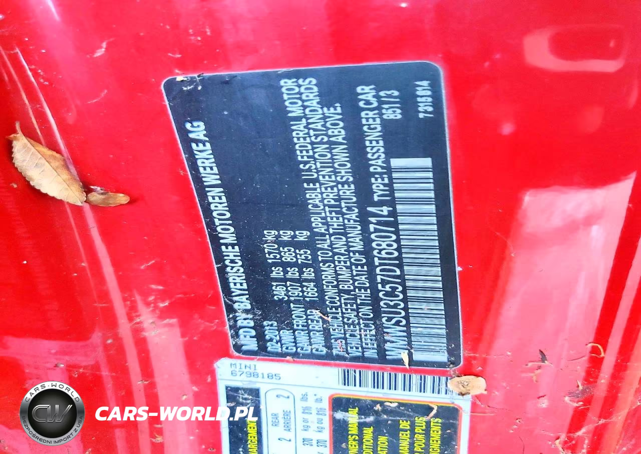 2013 Mini Cooper VIN:WMWSU3C57DT680714 - 12