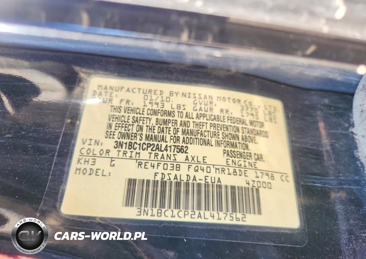 2010 Nissan Versa 1.8 S VIN:3N1BC1CP2AL417562 - 13