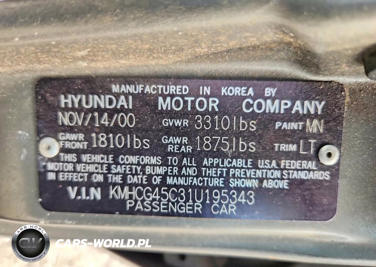 2001 Hyundai Accent Gl VIN:KMHCG45C31U195343 - 12