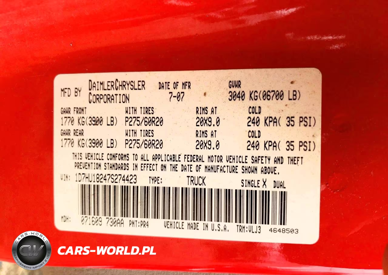 2007 Dodge Ram 1500 St VIN:1D7HU18247S274423 - 12