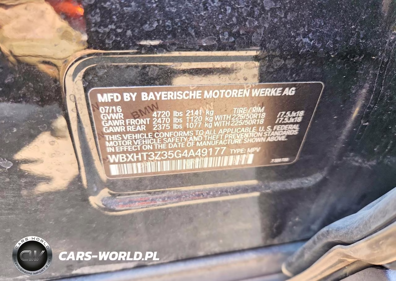 2016 BMW X1 VIN:WBXHT3Z35G4A49177 - 13