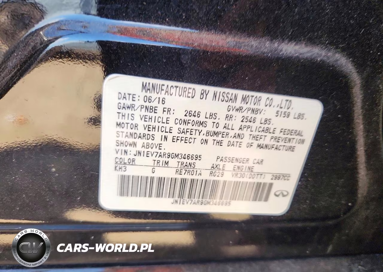2016 Infiniti Q50 3.0T Premium VIN:JN1EV7AR9GM346695 - 12