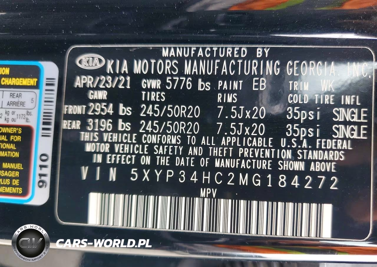 2021 Kia Telluride Ex VIN:5XYP34HC2MG184272 - 13