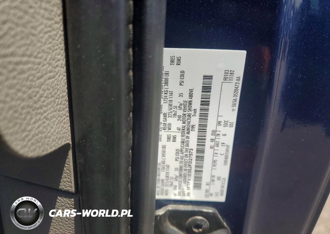 2018 Ford F150 Super Cab VIN:1FTFX1E55JFD27573 - 12