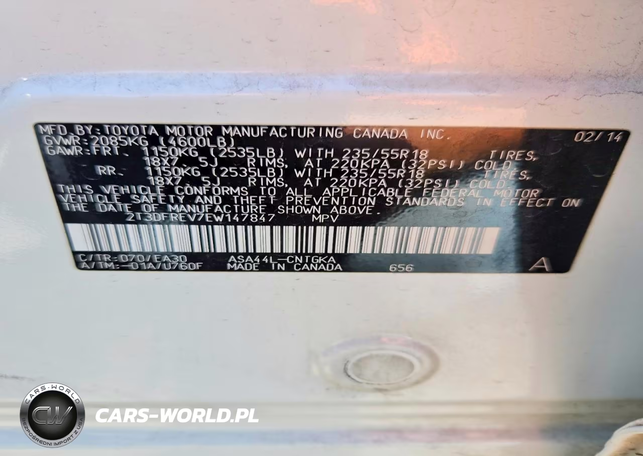 2014 Toyota Rav4 Limited VIN:2T3DFREV7EW147847 - 14