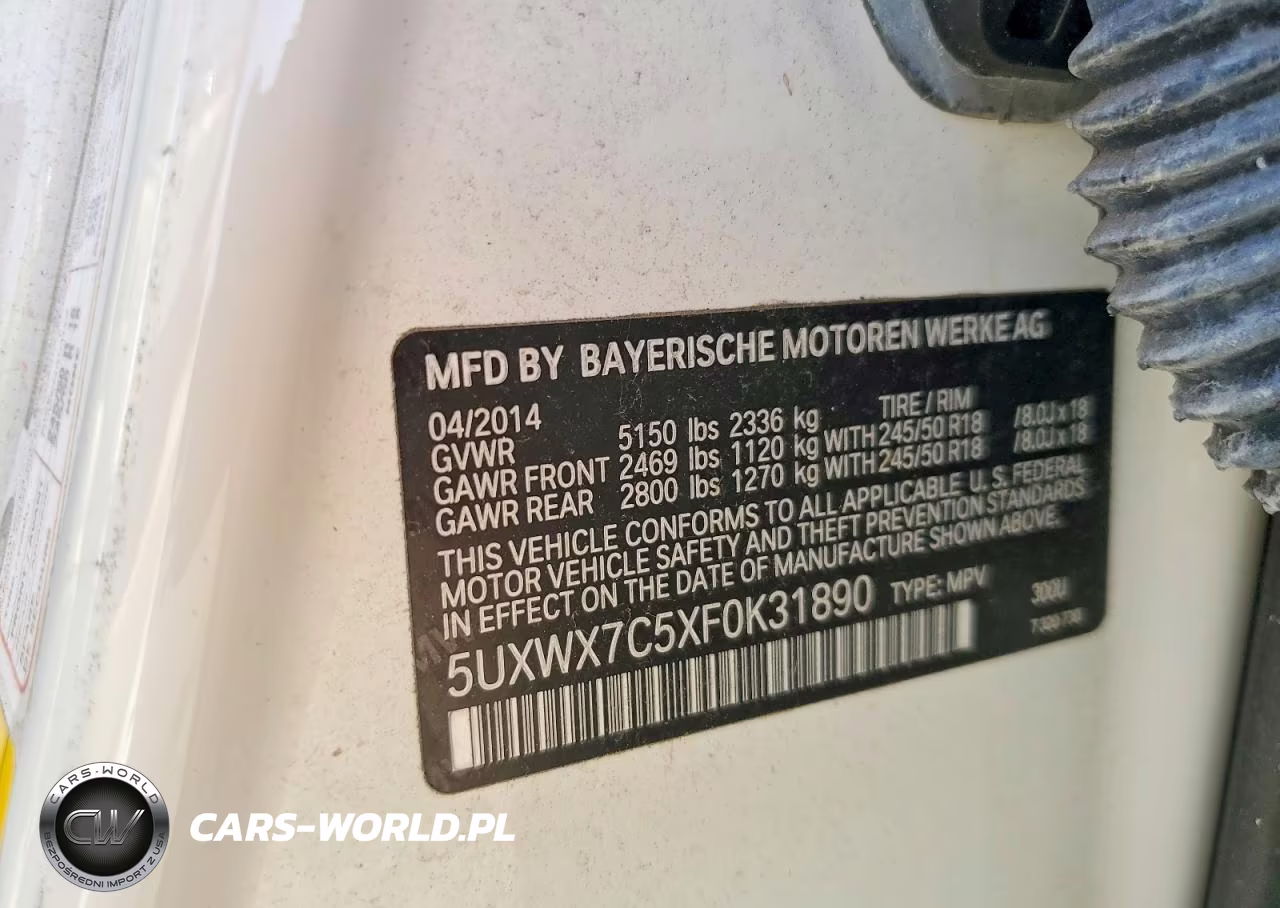 2015 BMW X3 xDrive35I VIN:5UXWX7C5XF0K31890 - 13