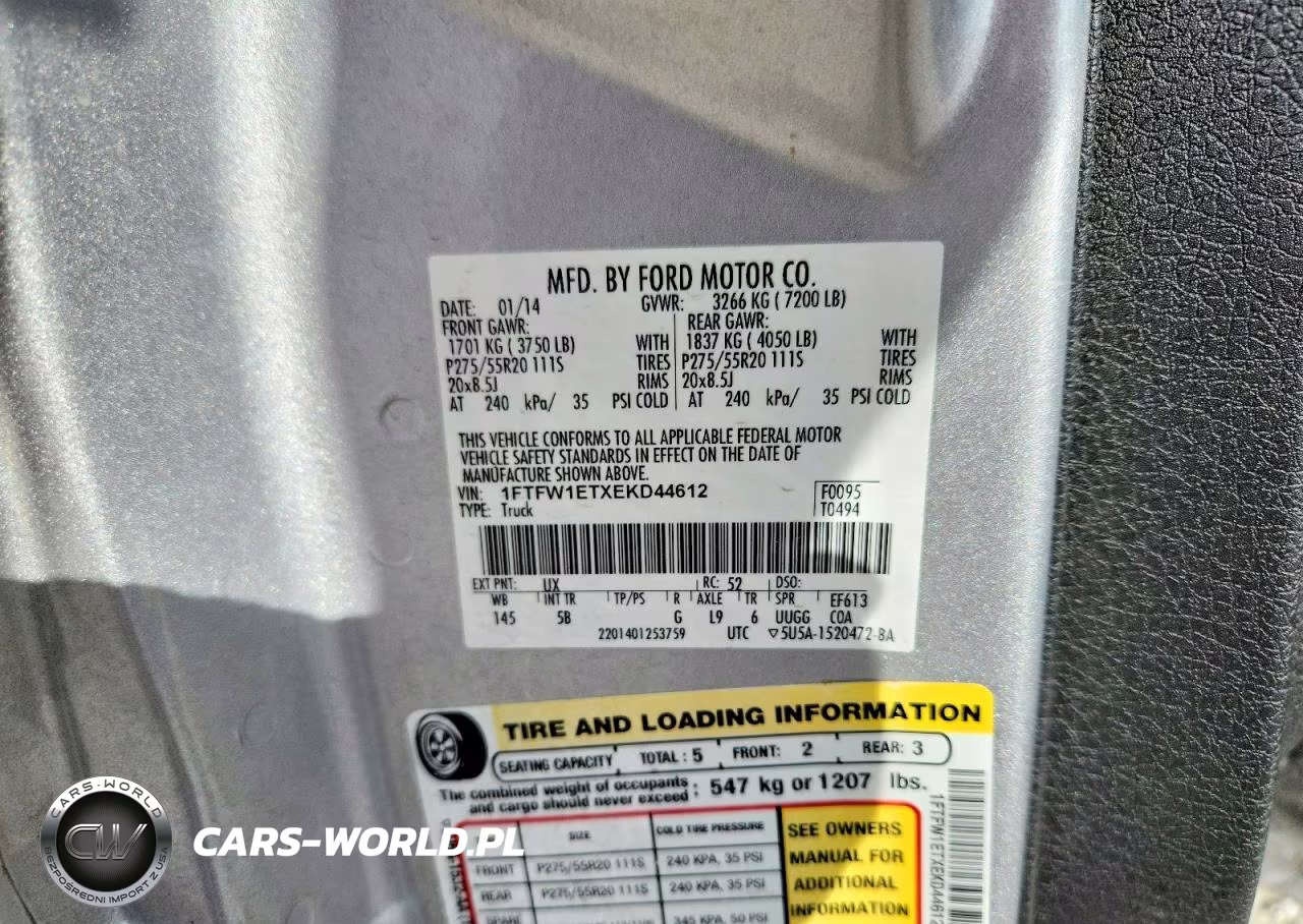 2014 Ford F150 Supercrew VIN:1FTFW1ETXEKD44612 - 12