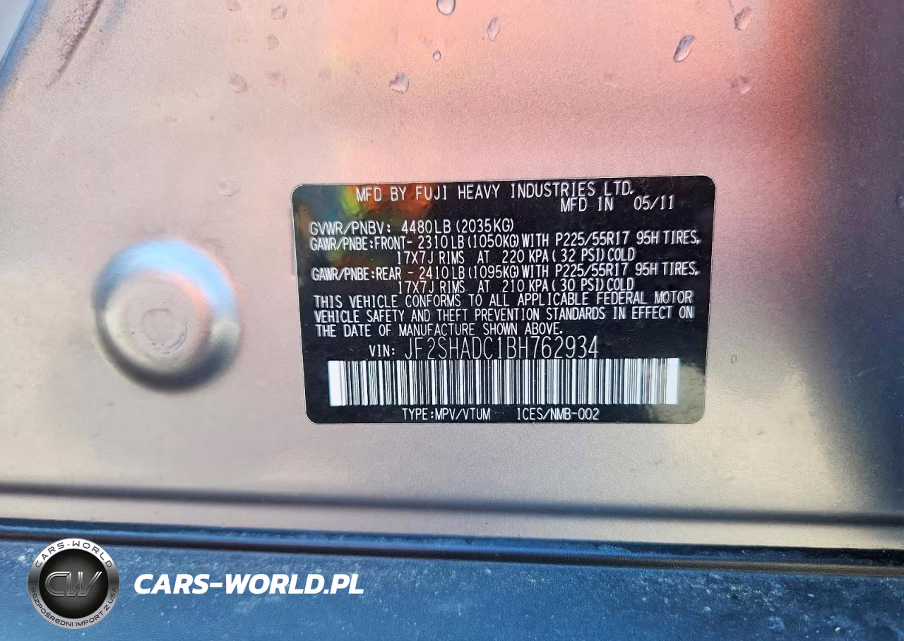 2011 Subaru Forester 2.5X Premium VIN:JF2SHADC1BH762934 - 14