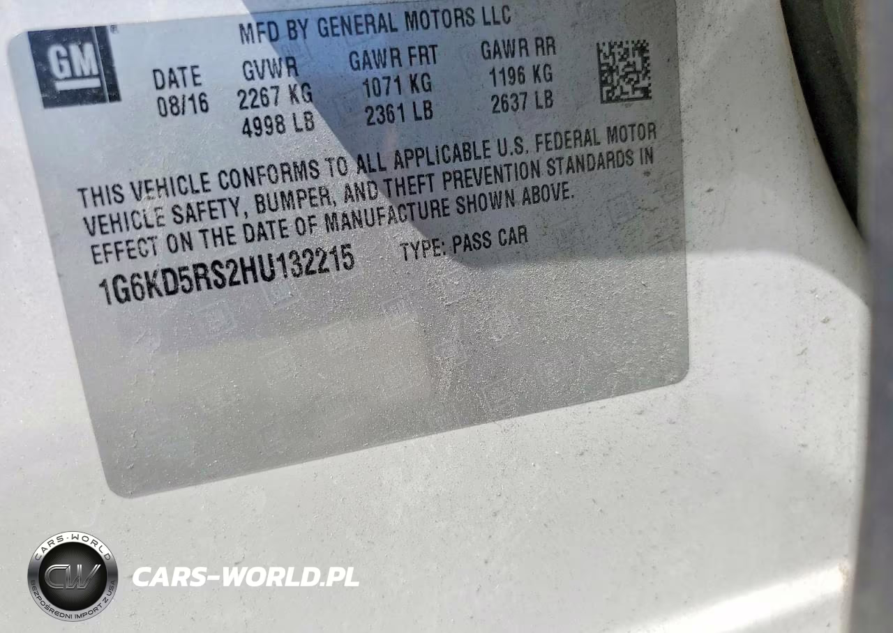 2017 Cadillac Ct6 Luxury VIN:1G6KD5RS2HU132215 - 12