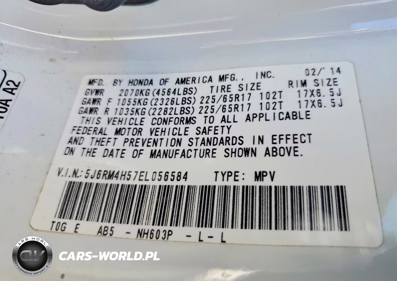 2014 Honda Cr-V Ex VIN:5J6RM4H57EL056584 - 13