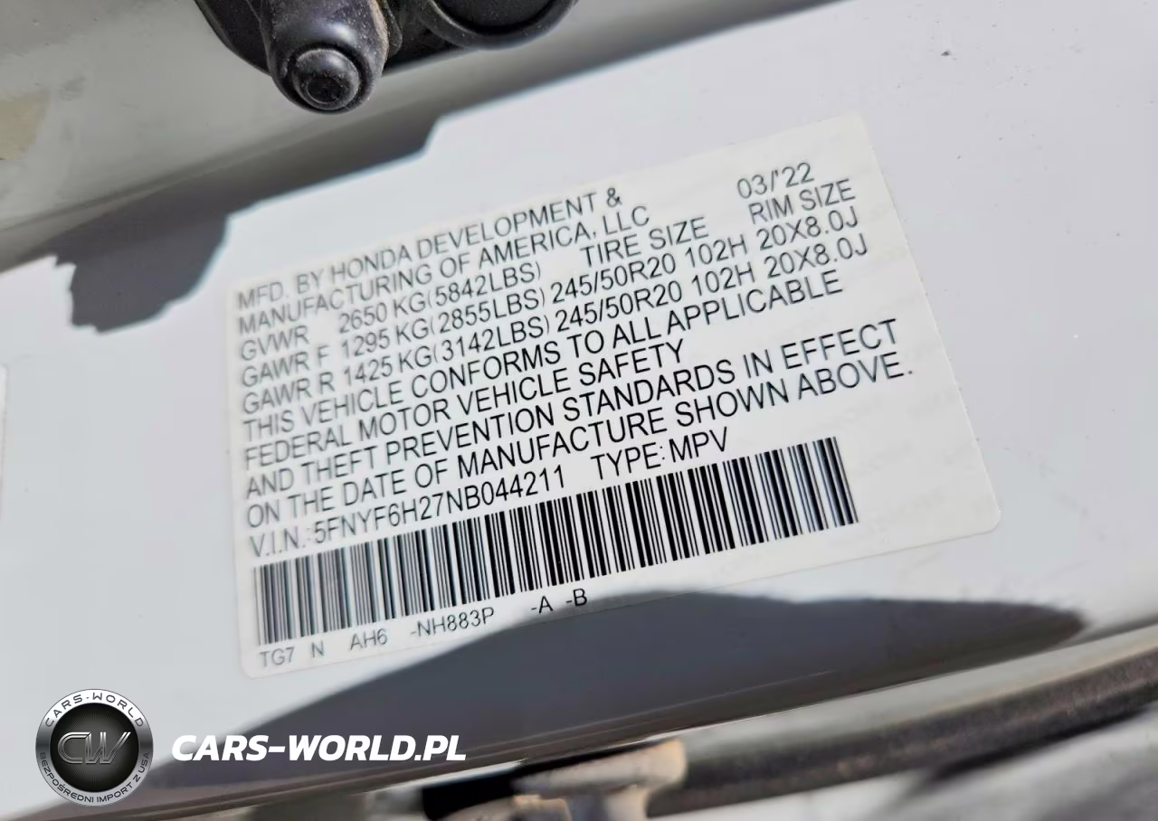 2022 Honda Pilot Se VIN:5FNYF6H27NB044211 - 12