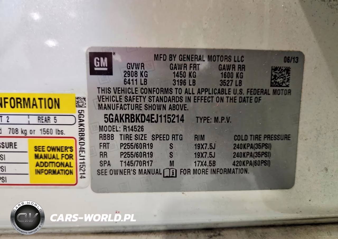 2014 Buick Enclave VIN:5GAKRBKD4EJ115214 - 13