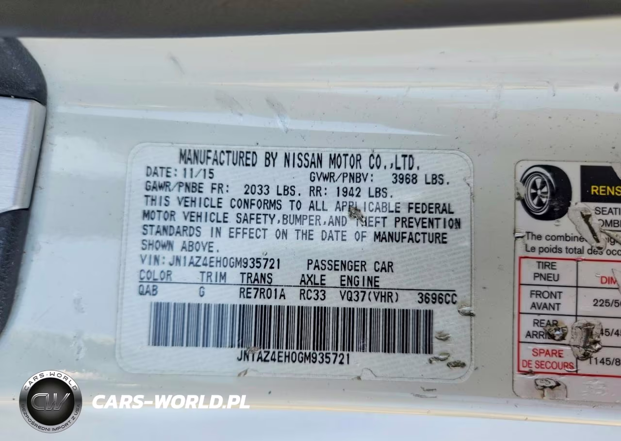 2016 Nissan 370Z Base VIN:JN1AZ4EH0GM935721 - 12