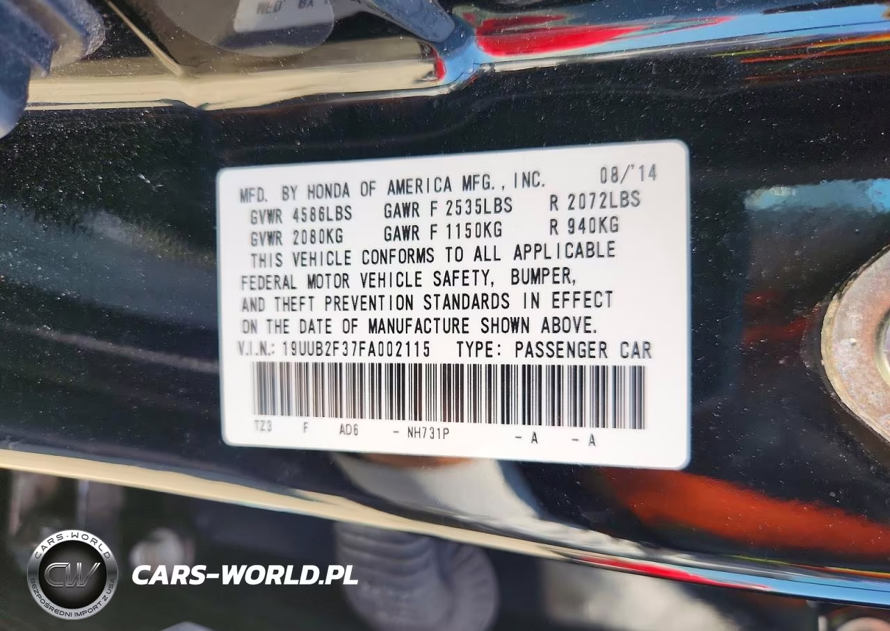 2015 Acura Tlx VIN:19UUB2F37FA002115 - 12