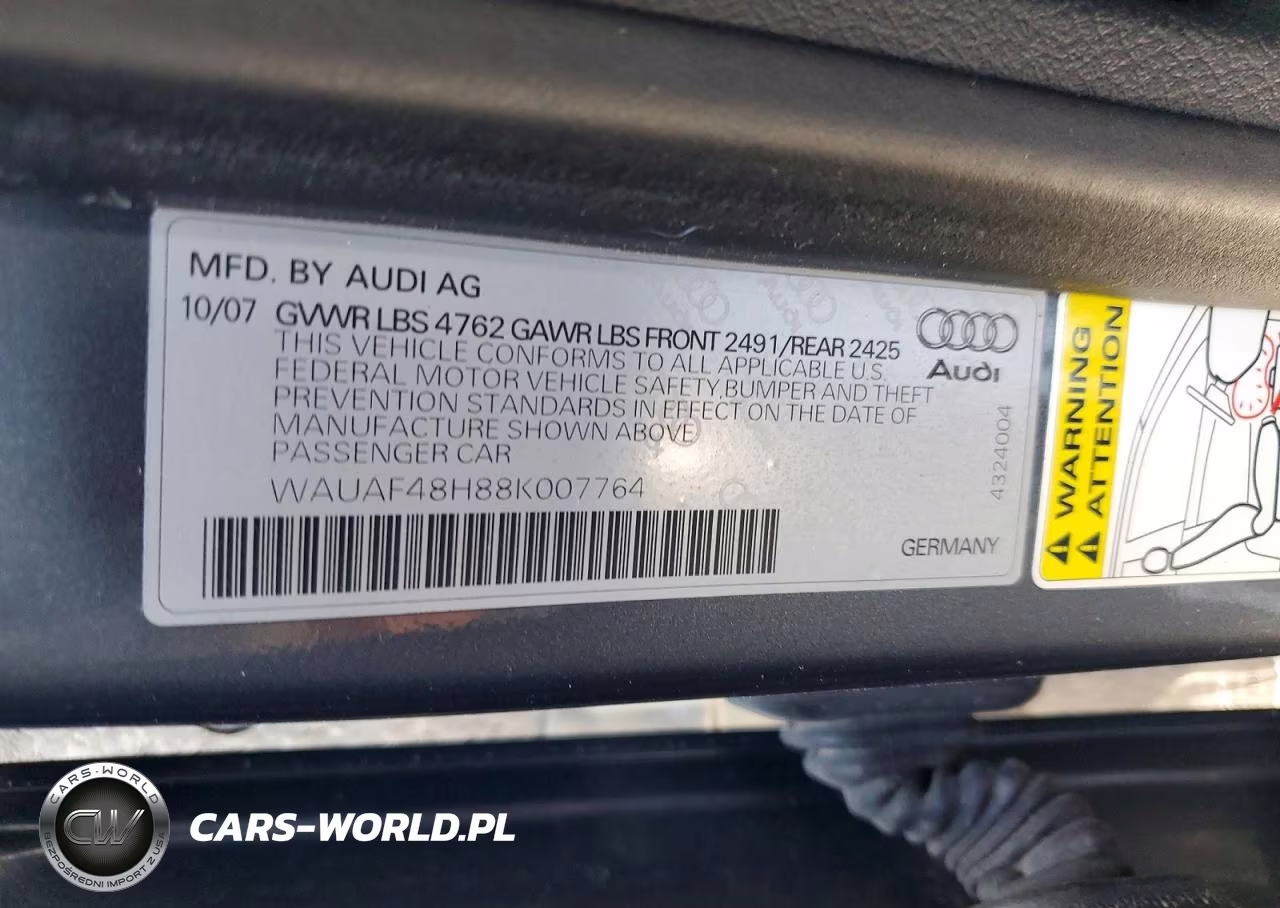 2008 Audi A4 2.0T Cabriolet VIN:WAUAF48H88K007764 - 12