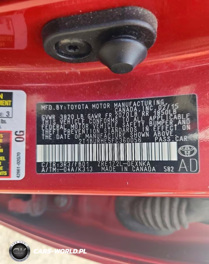 2015 Toyota Corolla Le VIN:2T1BURHE5FC360056 - 12
