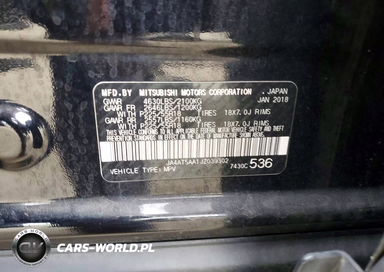 2018 Mitsubishi Eclipse Cross Se VIN:JA4AT5AA1JZ039302 - 13