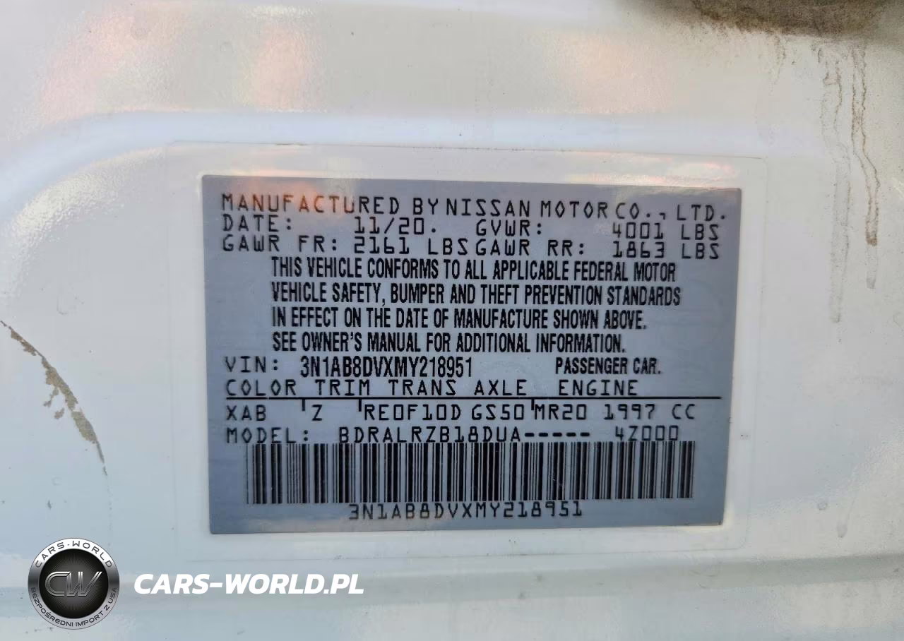 2021 Nissan Sentra Sr VIN:3N1AB8DVXMY218951 - 12