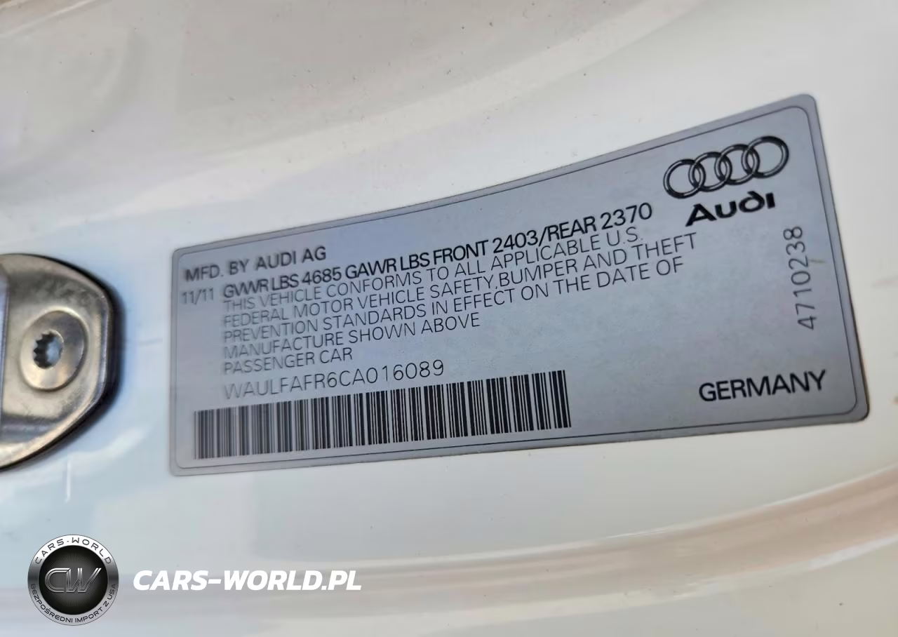 2012 Audi A5 Premium Plus VIN:WAULFAFR6CA016089 - 13