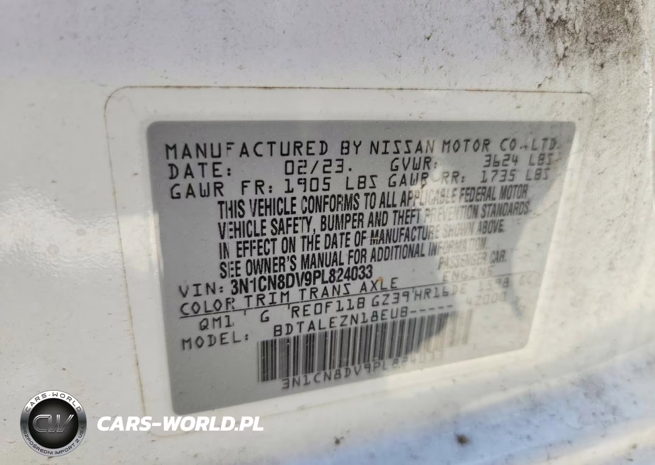 2023 Nissan Versa S VIN:3N1CN8DV9PL824033 - 13