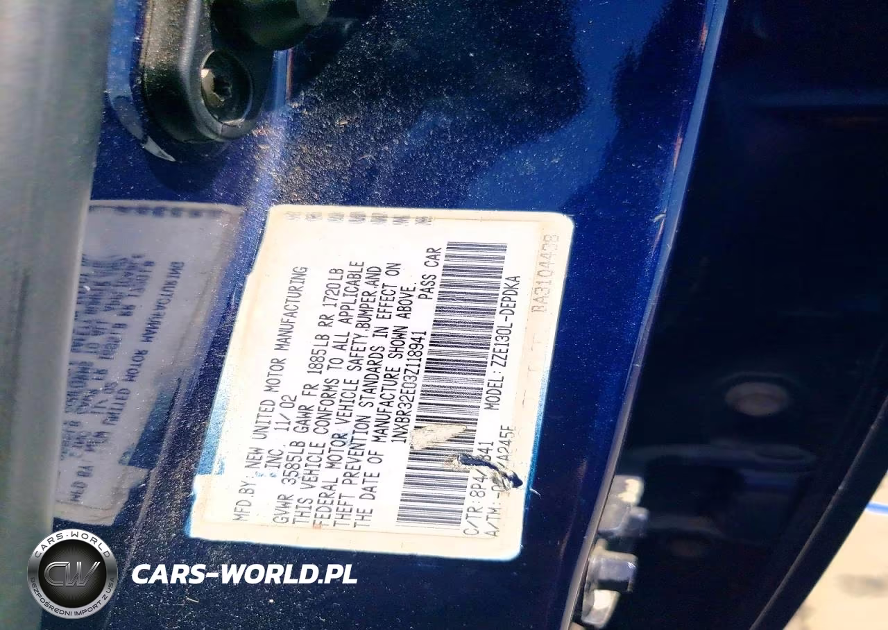 2003 Toyota Corolla Ce VIN:1NXBR32E03Z118941 - 12