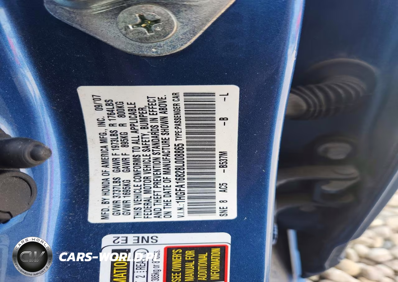 2008 Honda Civic Ex VIN:1HGFA16828L008865 - 12