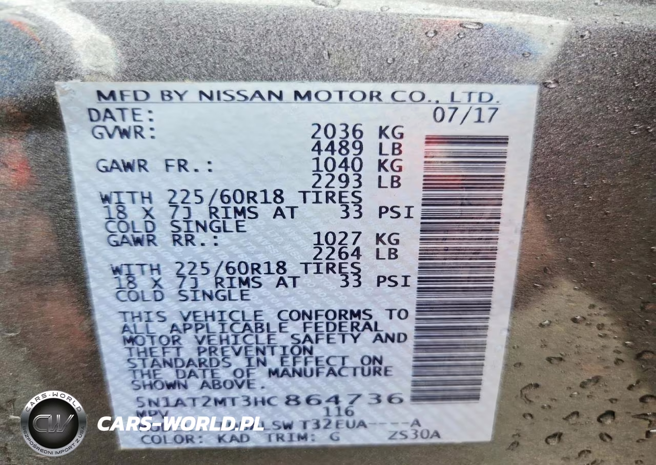 2017 Nissan Rogue Sl VIN:5N1AT2MT3HC864736 - 14