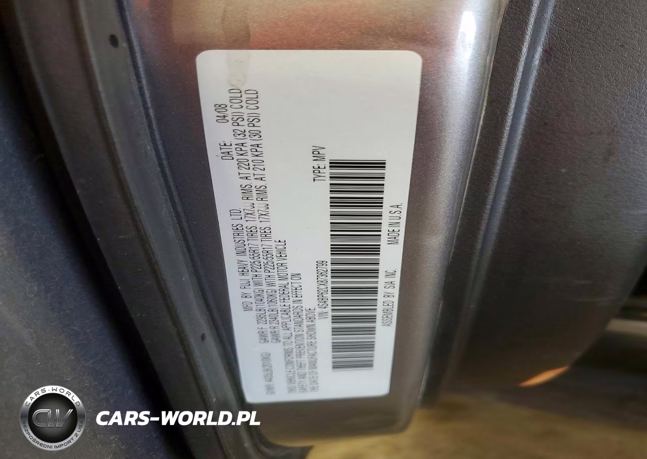 2008 Subaru Outback 2.5I Limited VIN:4S4BP62CX87362799 - 12