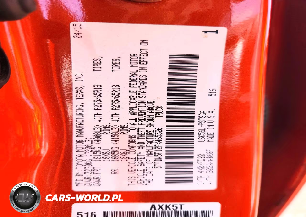 2015 Toyota Tundra Trd Pro VIN:5TFDW5F10FX465326 - 12