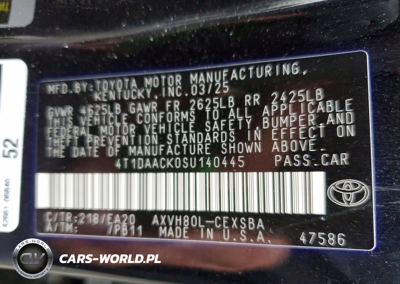 2025 Toyota Camry Se VIN:4T1DAACK0SU140445 - 13