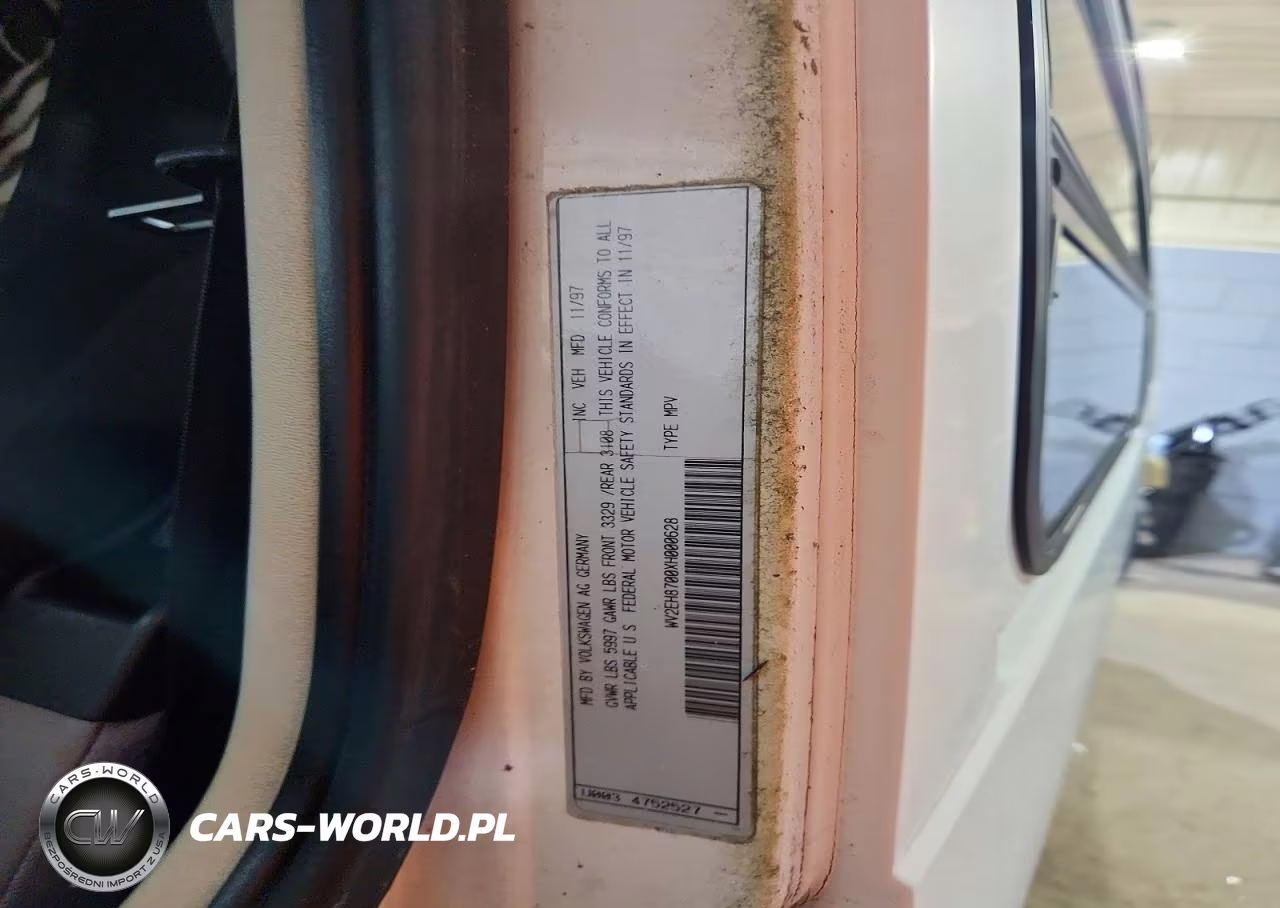 1999 Volkswagen Eurovan VIN:WV2EH8700XH000628 - 13